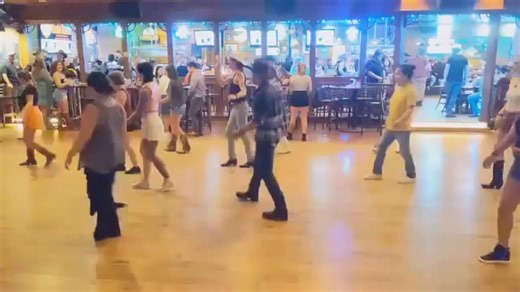 Saturday night line dancing at Prospector's in Mount Laurel NJ The dance is Around The Fire choreographed by Kate Sala, Chrystel Durand, Darren Bailey, and Guillaume Richard. Music is Old Country Barn by James Johnston. #linedancing #linedance #aroundthefire #countrymusic | Dora and Gary's Line Dancing Page