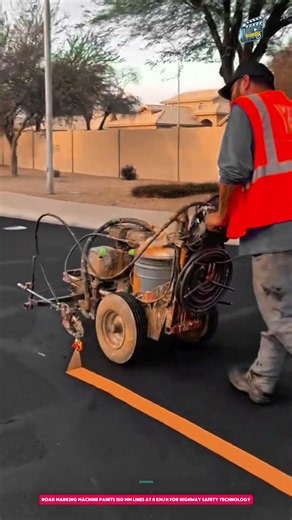 Road Marking Machine Paints 150 mm Lines at 8 km/h for Highway Safety Technology