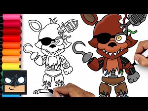How To Draw Withered Foxy | Five Nights at Freddy's - Videos For Kids