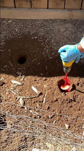 Digging garden holes with this Attachment #gardening #planting