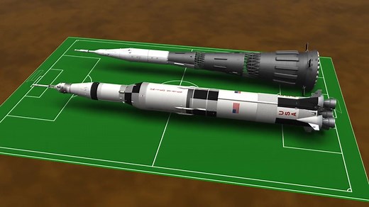 The US Saturn V rocket and the Soviet N1 rocket