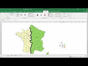 How to show regional results on custom regions of Excel Map France?
