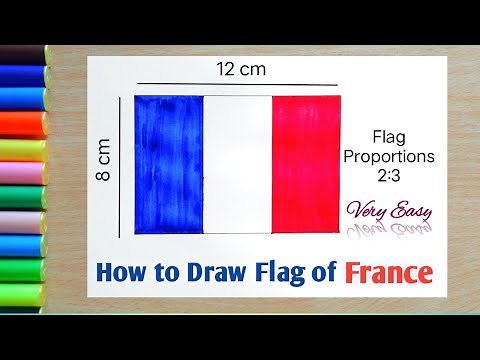 How to Draw France Flag Easy Step by Step l Flag of France Drawing l French Flag