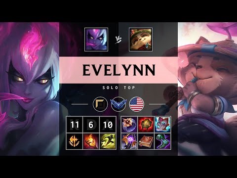 Evelynn Top vs Teemo - NA Diamond Patch 25.19