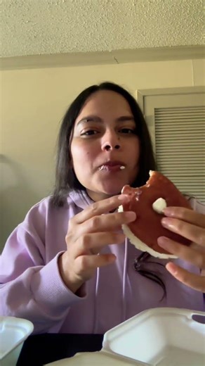 Trying cream donut for the first time in forever ❤️#shorts # #bestdonuts #foodie #shortsviral