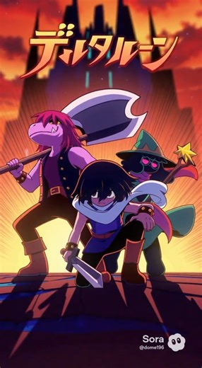 DELTARUNE: The Lost 70s Anime! (Sora AI Cel Animation) 🌟 #shorts #viral #trending #anime #deltarune