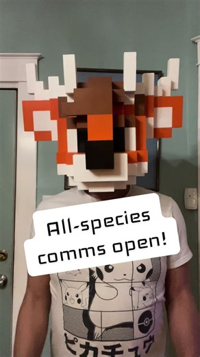 If you’ve been interested in buying one of my voxel heads that isn’t a deer or a wolf/husky, comms are now open! Send me a message! #fursuitmaker #fursuitpartial #commissionsopen