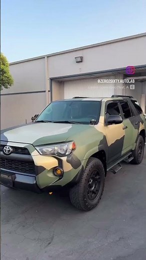 Toyota 4Runner custom camo vinyl wrap #4runner #toyota #vinylwrap
