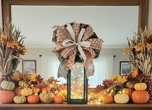 Leopard Print Pumpkin Fall Bow, Autumn Wreath Decor - Etsy Australia