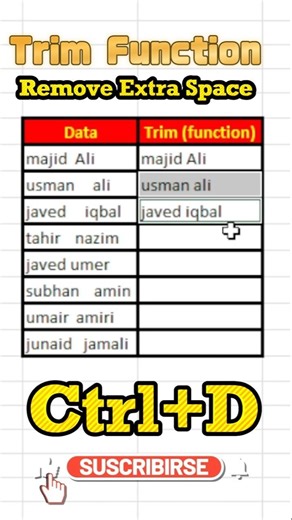 how to use trim function in excel by sir majid @SirMajidOfficial #sirmajid