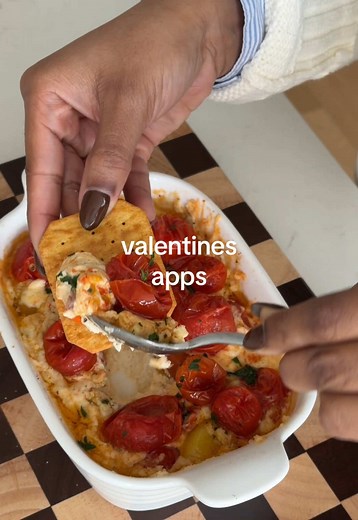 Easy Roasted Tomato Boursin Dip for Valentine's Day