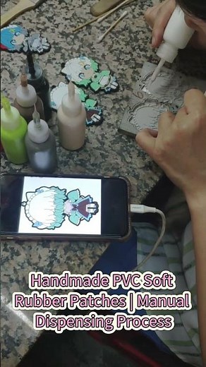 Handmade PVC Soft Rubber Patches | Manual Dispensing Process