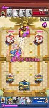 Clash Royale Out of the world Gameplay - Level 11 King Tower Destroys Level 15 at 9400+ #clashroyale