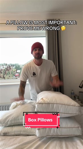 Hotel style box pillow designed to hold its shape and give proper neck and shoulder support. Firmer edges, even fill, and no more flat pillow feeling. Ideal for side and back sleepers who want consistent support all night. #tiktokmademebuyit #bettersleep #pillowupgrade #bedroomessentials #homesleep