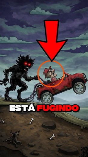 De quem o homem do carro vermelho está fugindo em Hill Climb Racing? 🚗😨