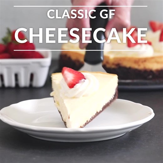 Comment "Mmm" and I'll DM you the recipe! 💕 Complete your romantic dinner menu by adding this swoon-worthy Classic Gluten Free Cheesecake that's guaranteed to impress. Make it in the oven or Instant Pot! #glutenfreecheesecake #plaincheesecake #Valentinesdaydessert | Gluten Free on a Shoestring