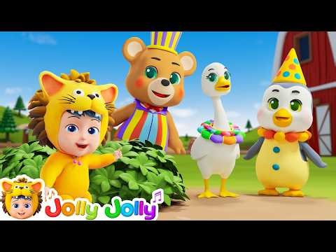 Safari Animal Sounds | Old MacDonald’s Wild Friends, Farmer In The Dell | Jolly Jolly Nursery Rhymes