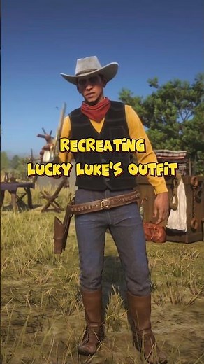 Recreating Lucky Luke’s outfit in Red Dead Online 🤠🌵 #rdo #rdr2 #luckyluke