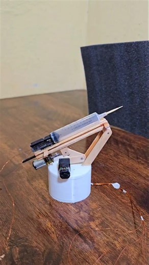 💥Amazing DIY Syringe Powered Robotic Arm | Simple Science Project #shorts #experimnent #viral