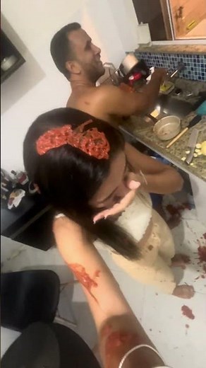 Tomato Paste Eruption Paints the Kitchen Red