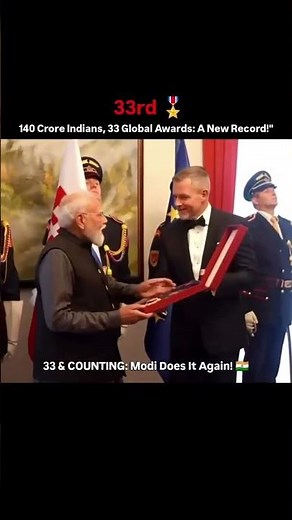 History Created by First Indian PM by getting 33 international awards 🔥