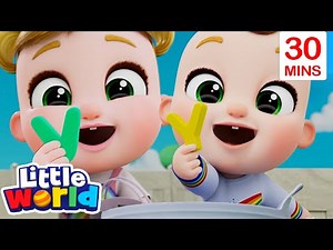 ABC Song Part 2 + More - Little World | Kids Cartoons & Nursery Rhymes | Moonbug Kids