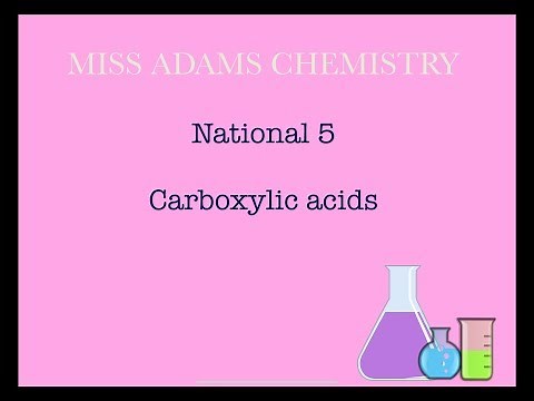 National 5: Carboxylic Acids