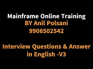 Mainframe COBOL - DB2 Interview Questions & Answer -V3 | English | Anil Polsani | 9908502542
