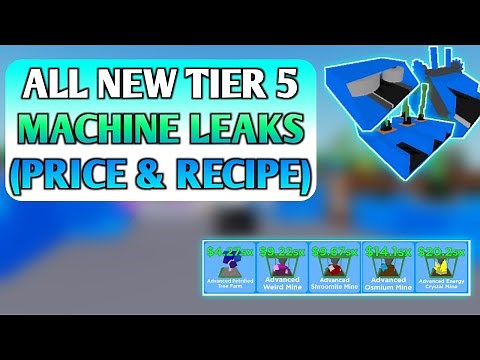 ALL UPCOMING TIER 5 MACHINE LEAKS FACTORY SIMULATOR! - Roblox Factory Simulator
