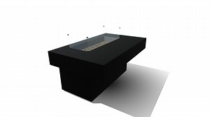 Modofire Lineo Offset Fire Dining Table 8-28 - 3D model by Modofire (@grafeety)