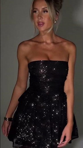 Glam Up Your Wardrobe with the Rosie Black Sparkle Dress! ✨ #Fashion #Style #BlackDress