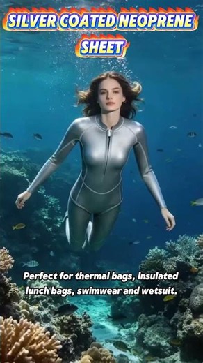 Silver coated neoprene fabric