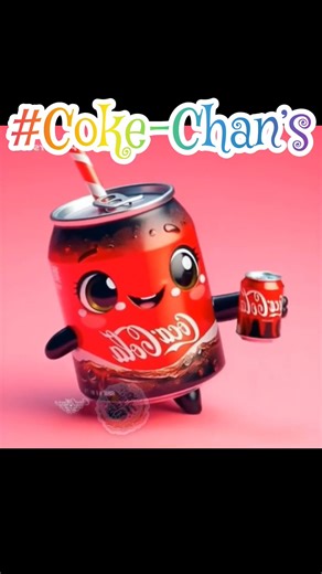 💯 Coke-Chan’s Tiny Sip Adventure! #vibes #happy #love