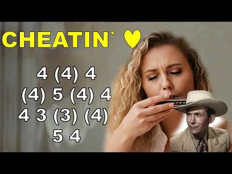 YOUR CHEATIN` HEART HARMONICA ( C DIATONIC ), ARMÓNICA C, TABS BLUES HARP C GAITA DE BOCA C MUNDHARM