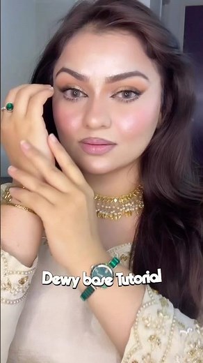 Glass Skin Dewy Makeup Tutorial 💖 Flawless Base for Beginners | Dewy Bridal/Party Makeup Look