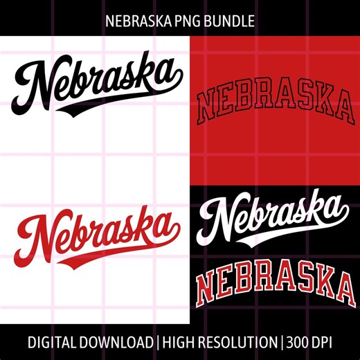 Nebraska Typography PNG Bundle: Cornhusker State Pride (digital Download) - Etsy