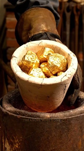 💰😱 You Won’t Believe What’s Inside This Rock 😲💰 #goldbar #satisfying #geology