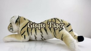 Gisqis Tiger Stuffed Animal 16" Giant Stuffed Tiger Plush Jungle Stuffed Animal Soft Plush Tiger Stuffy Simulation Cute Plushie Toys Realistic Christmas Birthday Valentine's Gifts for Kids Boys