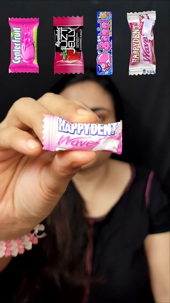 happydent wave candy eating asmr#youtubeshorts #shortsfeed #asmr #emoji