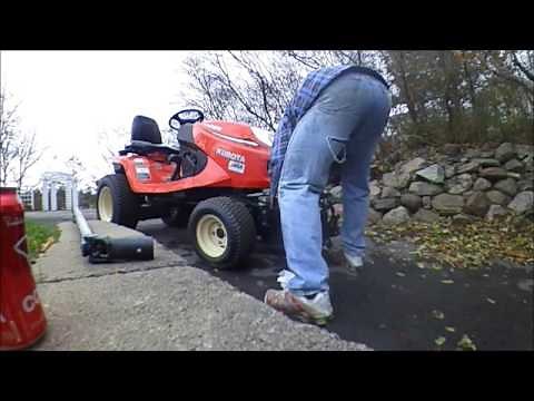Kubota Gr 2120 mower off and snowblower on