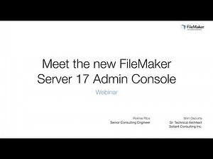 Meet the new FileMaker Server 17 Admin Console