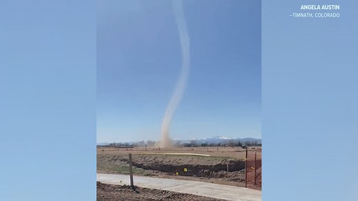 Dust devils form in Colorado heat wave