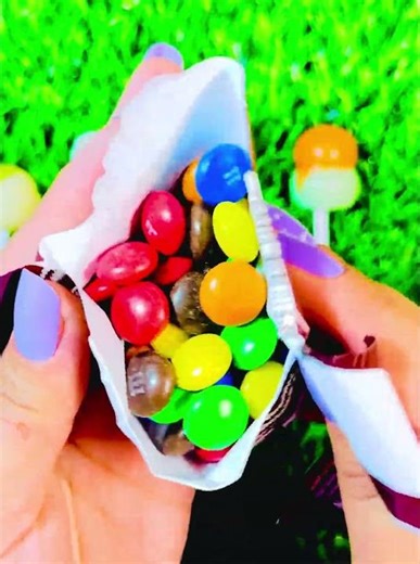 ASMR M&Ms 🍬 Super Crunchy Colorful Candy Sounds #satisfying #candyopening #candyunboxing