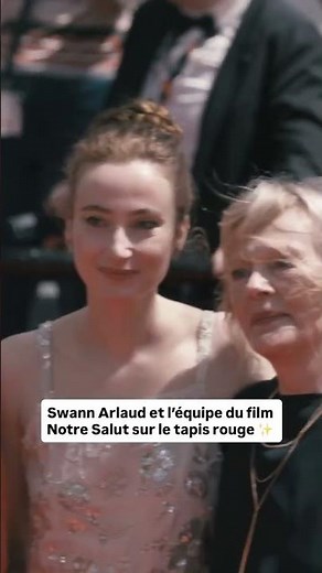 This afternoon the team from the film Notre Salut with Swann Arlaud was on the Festival red carpet