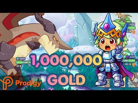 I Accidentally Hit 1,000,000 Gold While Hunting Dragons! | 1DoctorGenius Prodigy Math Game