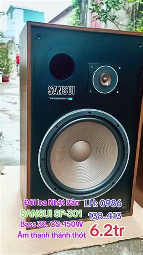 Đôi loa Nhật Bản SANSUI SP-301 đẹp keng -Zin đét. bao zin từ A đến Á. Chất âm rất hay, bass uy lực.