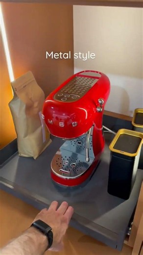 Pull-Out Coffee Station Ideas #coffeestation #kitchenstorage #kitchenorganization #kitchendrawer