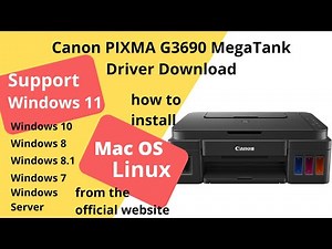 Canon PIXMA G3690 MegaTank Driver Download and Setup Windows 11 Windows 10, Mac 14, Mac 13