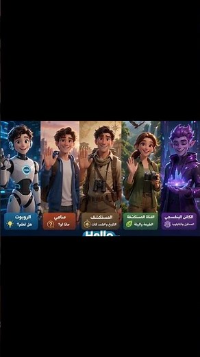 🌟 تعرفوا على أبطال هلو! شخصيات ستأخذكم في رحلة من المعرفة والمغامرات 🚀