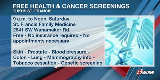 FREE cancer, health screenings Saturday! Here’s where to get them